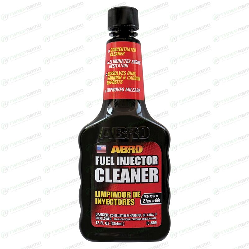 Очиститель инжекторов ABRO Fuel Injector Cleaner, присадка в бензин, снижает расход топлива
