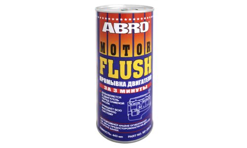 Промывка масляной системы ABRO Motor Flush, 3-минутная, для бензиновых и дизельных двигателей, банка 443мл, арт. MF-390