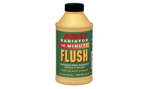 Промывка системы охлаждения ABRO Radiator Flush, 10-минутная, удаляет ржавчину, шлам, окалину, отложения, бутылка 354мл, арт. RF/AB-505