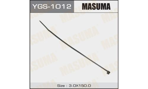 Хомут пластиковый (стяжка) Masuma, 3x150мм, черный, арт. YGS-1012, комплект 100 шт