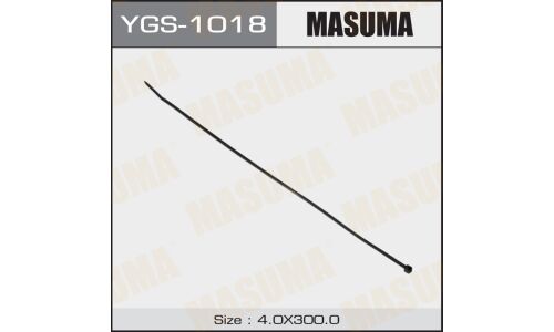 Хомут пластиковый (стяжка) Masuma, 4x300мм, черный, арт. YGS-1018