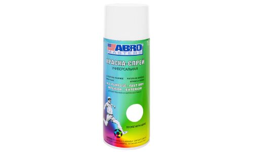 Краска аэрозольная ABRO Masters, для металлических и деревянных поверхностей, белый грунт, баллон 272мл, арт. SP-015-AM-REP