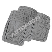 Коврики универсальные AUTOPROFI POWER для переднего и заднего ряда, серый цвет, ванночка, 4шт