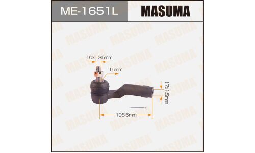Наконечник рулевой тяги Masuma, левый, арт. ME-1651L