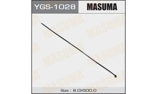 Хомут пластиковый (стяжка) Masuma, 8x500мм, черный, комплект 10 шт, арт. YGS-1028