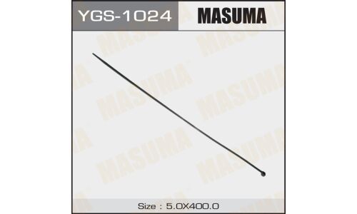Хомут пластиковый (стяжка) Masuma, 5x400мм, черный, комплект 25 шт, арт. YGS-1024