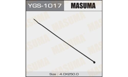 Хомут пластиковый (стяжка) Masuma, 4x250мм, черный, комплект 50 шт, арт. YGS-1017