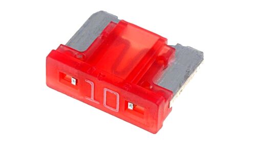 Предохранитель автомобильный, флажковый, мини (LOW PROFILE MINI FL), красный, 10А, комплект 5 шт