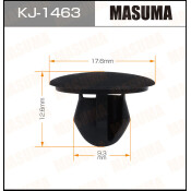Клипса крепёжная деталей салона Masuma, для Nissan, арт. KJ-1463