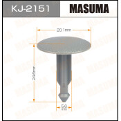Клипса крепежная Masuma KJ-2151 (OEM 95022AC040OB)