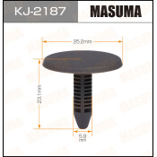Клипса крепёжная обшивки салона Masuma, для Toyota, арт. KJ-2187