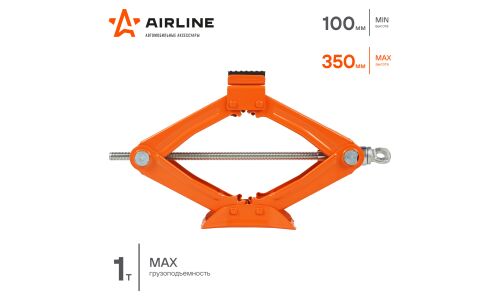 Домкрат винтовой ромбический Airline, 1000кг, подъем 105-340мм
