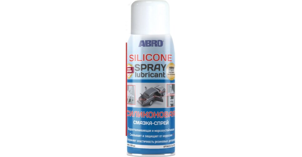 Смазка аэрозольная ABRO Silicone Spray Lubrucant, многоцелевая ...