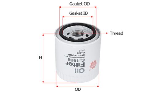 Фильтр масляный Sakura C-417, арт. C-1908