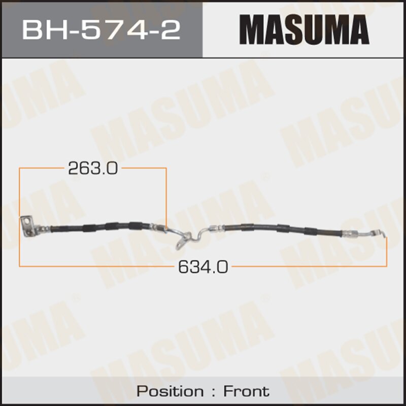 

Шланг тормозной "Masuma" Mz- /rear/ ATENZA/GGEP LH