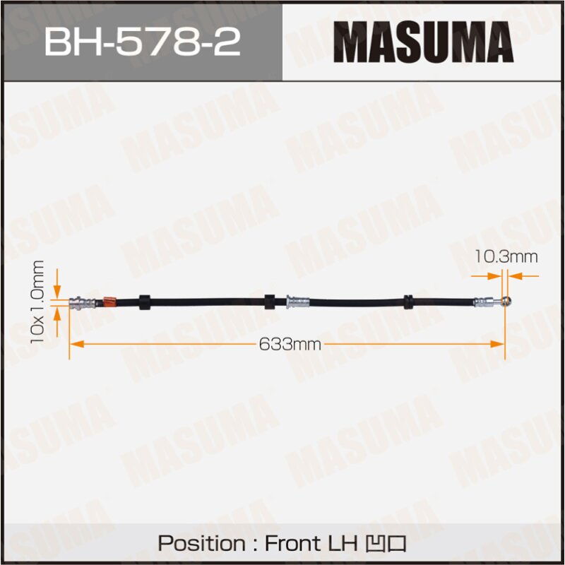 

Шланг тормозной "Masuma" M- /front/GALANT FORTIS/CY4A LH