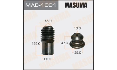Защитный комплект амортизатора универсальный Masuma, под шток Ø10мм, 1 пыльник + 1 отбойник, арт. MAB-1001
