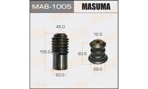 Защитный комплект амортизатора универсальный Masuma, под шток Ø12мм, 1 пыльник + 1 отбойник, арт. MAB-1005
