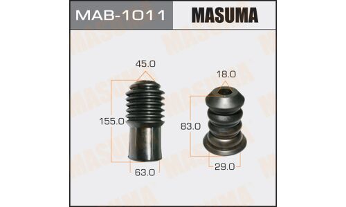 Защитный комплект амортизатора универсальный Masuma, под шток Ø18мм, 1 пыльник + 1 отбойник, арт. MAB-1011