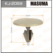 Клипса крепежная Masuma KJ-2059 (OEM S083-68-865A20)