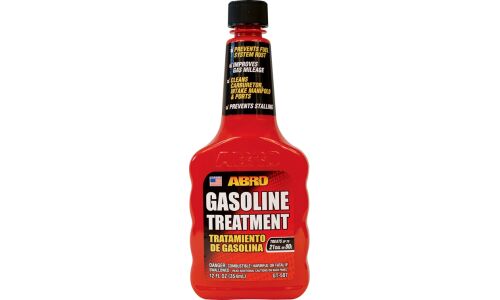 Очиститель топливной системы ABRO Gasoline Treatment, присадка в бензин, восстанавливает мощность двигателя, бутылка 354мл, арт. GT-507