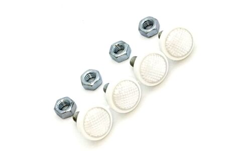 Болты крепления рамки номера Дельта ПРО, декоративные, светоотражающие, белые, комплект 4шт