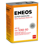 Масло моторное Eneos Super Gasoline 10w40 полусинтетическое, API SL, ILSAC GF-3, ACEA A3, для бензинового двигателя, 4л, арт. oil1357/8809478943398