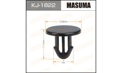 Клипса крепёжная дефлектора воздухозаборника салона Masuma, для Honda, арт. KJ-1822