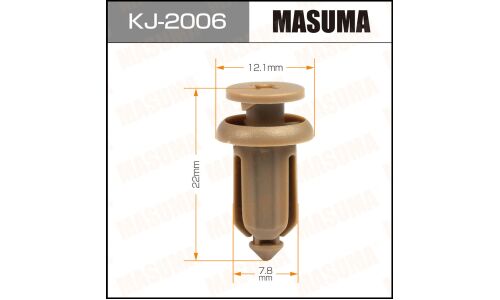 Клипса крепежная Masuma KJ-2006 салонная, бежевая (OEM 01553-10141)