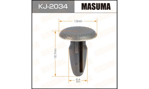 Клипса крепежная Masuma KJ-2034 салонная, серая (OEM MB768470)