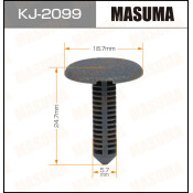 Клипса крепёжная обшивки салона Masuma, для Honda, арт. KJ-2099