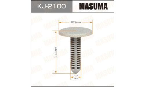 Клипса крепежная Masuma KJ-2100 салонная, серая (OEM 90690-SA7-003ZD)