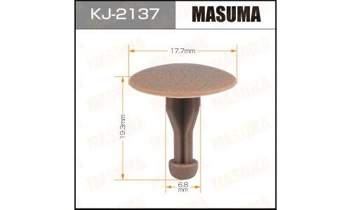 Клипса крепежная Masuma KJ-2137 салонная, бежевая (OEM 94214FA001GE)