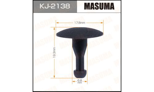 Клипса крепежная Masuma KJ-2138 салонная, черная (OEM 94214FA001ML)