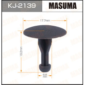 Клипса крепежная Masuma KJ-2139 салонная, серая (OEM 94214FA001OA)