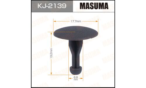 Клипса крепежная Masuma KJ-2139 салонная, серая (OEM 94214FA001OA)