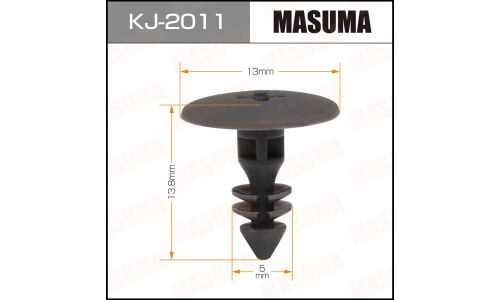 Клипса крепежная Masuma KJ-2011 салонная, серая (OEM 01553-09831)