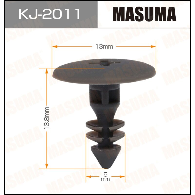

Клипса крепежная MASUMA KJ-2011 салонная серая (OEM 01553-09831