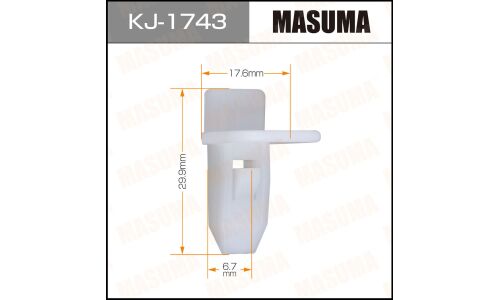 Клипса крепёжная бампера Masuma, для Mazda, арт. KJ-1743