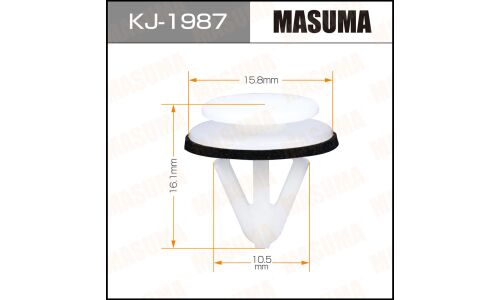 Клипса крепёжная молдинга Masuma, для Suzuki, арт. KJ-1987