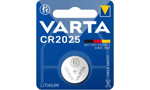 Батарейка литиевая Varta Professional Electronic, CR2025 (Ø20.0x2.5мм), 3В, 1 шт