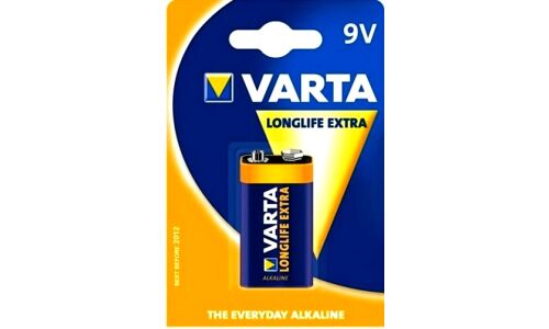 Батарейка щелочная Varta Longlife Extra, «Крона» (6LR61), 9В, 1шт