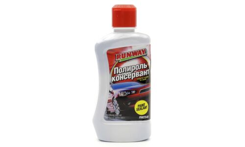 Полироль-консервант кузова Runway Paint Sealant, с защитой лакокрасочного покрытия и водоотталкивающим эффектом, бутылка 250мл, арт. RW2540