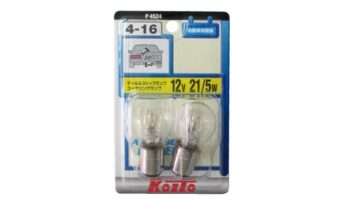 Лампа Koito P21/5W (BAY15d, S25), 12В, 21/5Вт, комплект 2 шт, арт. P4524
