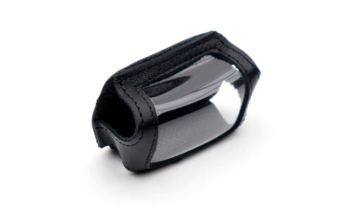 Чехол на брелок сигнализации Jaguar EZ-ONE/EZ-BETA кожаный черного цвета