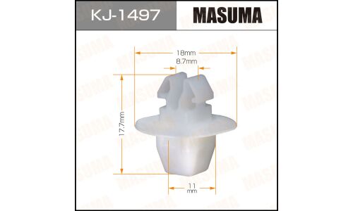 Клипса крепёжная молдинга Masuma, для Suzuki, арт. KJ-1497