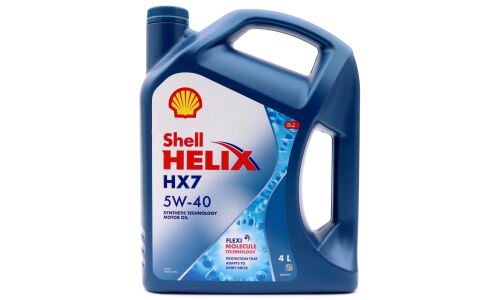 Масло моторное Shell Helix HX7 5w40 полусинтетическое, API SP, ACEA A3/B4, универсальное, 4л, арт. 550051497