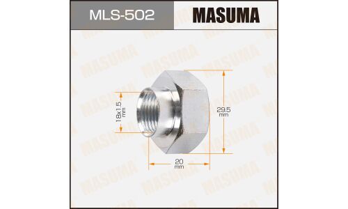 Гайка ШРУСа Masuma, M18x1.5(R), длина 20мм, под ключ 30мм, арт. MLS-502