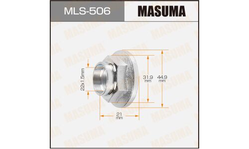Гайка ШРУСа Masuma, M22x1.5(R), длина 21мм, под ключ 32мм, арт. MLS-506