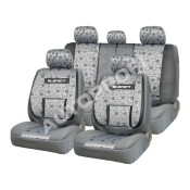 Чехлы AUTOPROFI COMFORT ELEMENT для передних и задних сидений, жаккард, серый цвет, 11 предметов Чехлы AUTOPROFI COMFORT ELEMENT для передних и задних сидений, жаккард, серый цвет, 11 предметов